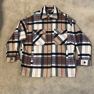 zara plaid shacket